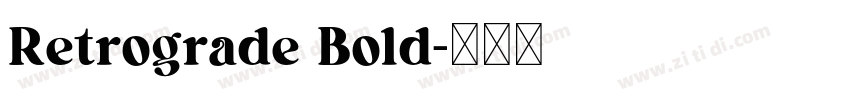 Retrograde Bold字体转换